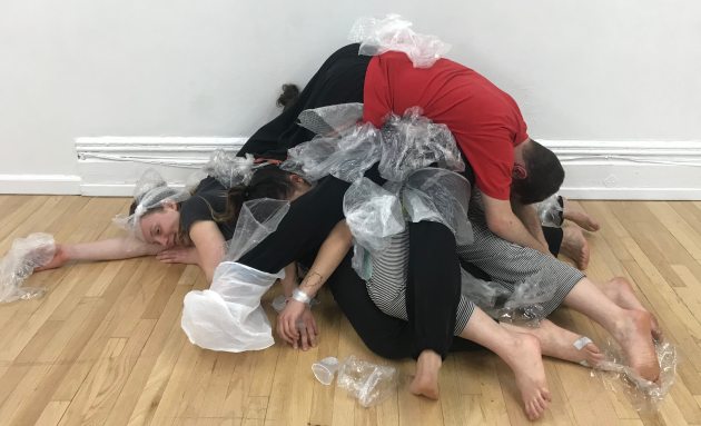 Pile of plastic and dancers